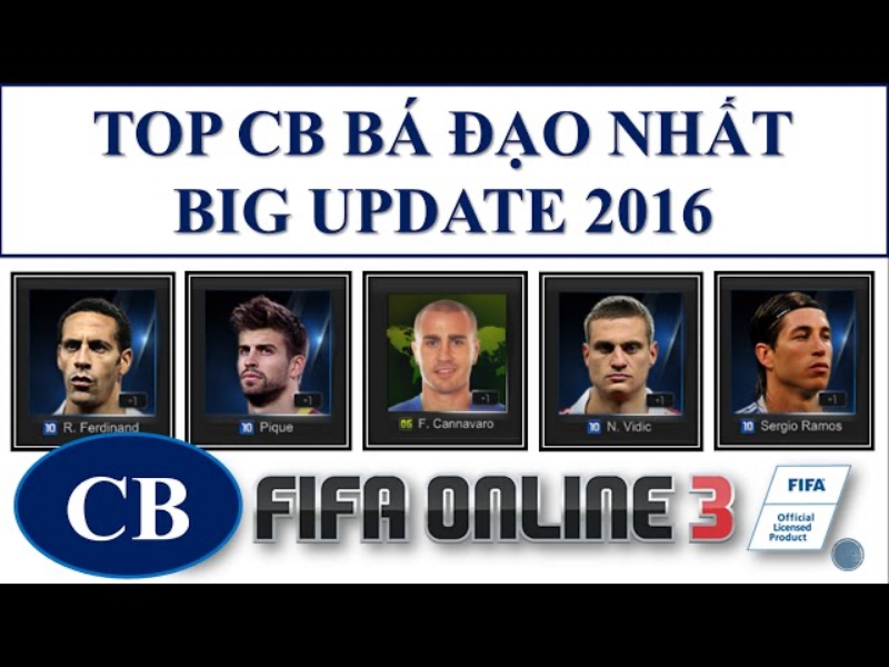 Danh sách #10 Trung vệ xuất sắc nhất trong Fifa Online 3